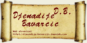 Đenadije Bavarčić vizit kartica